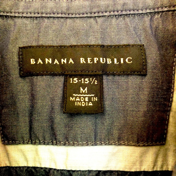 JCREW men M(15) chambray contrast turn up cuff. Lightweight cotton. Worn once - Picture 5 of 5